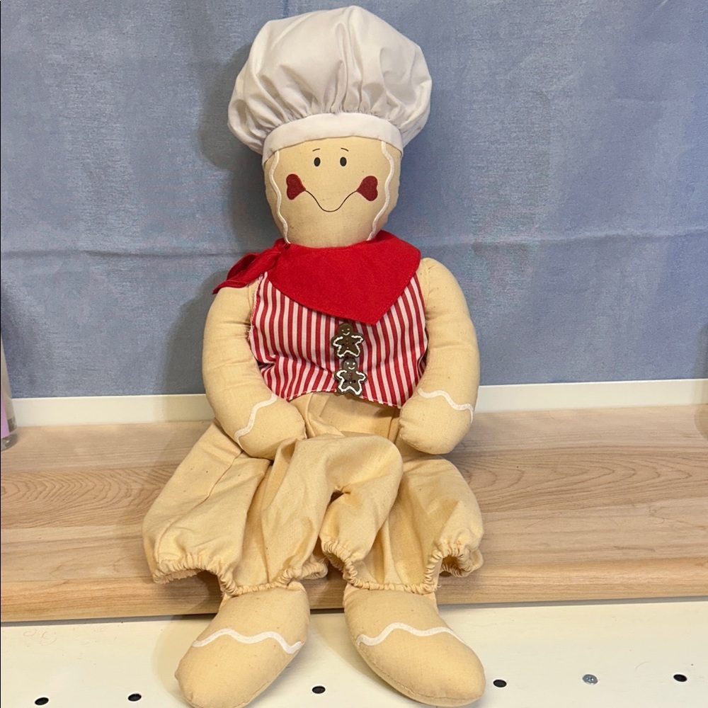 Vintage Avon Chef Doll with Red and Cream Outfit storage